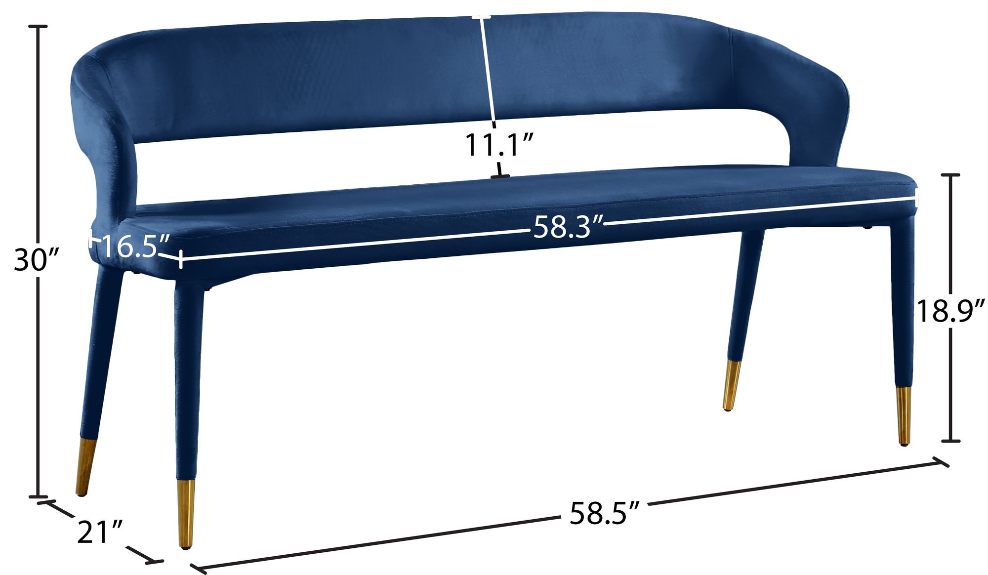 Destiny Velvet Bench