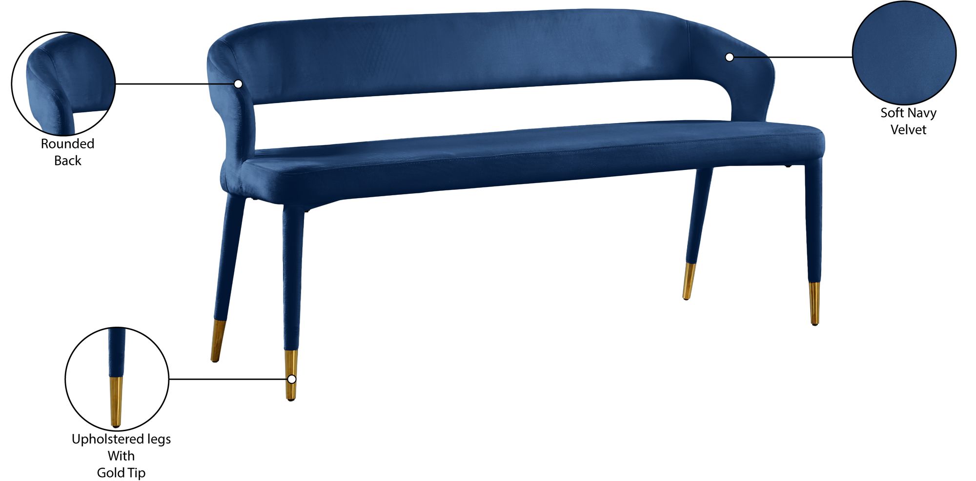 Destiny Velvet Bench