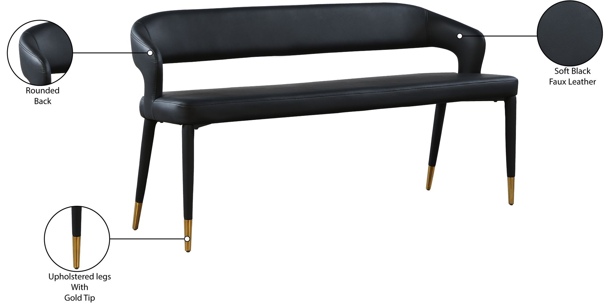 Destiny Faux Leather Bench