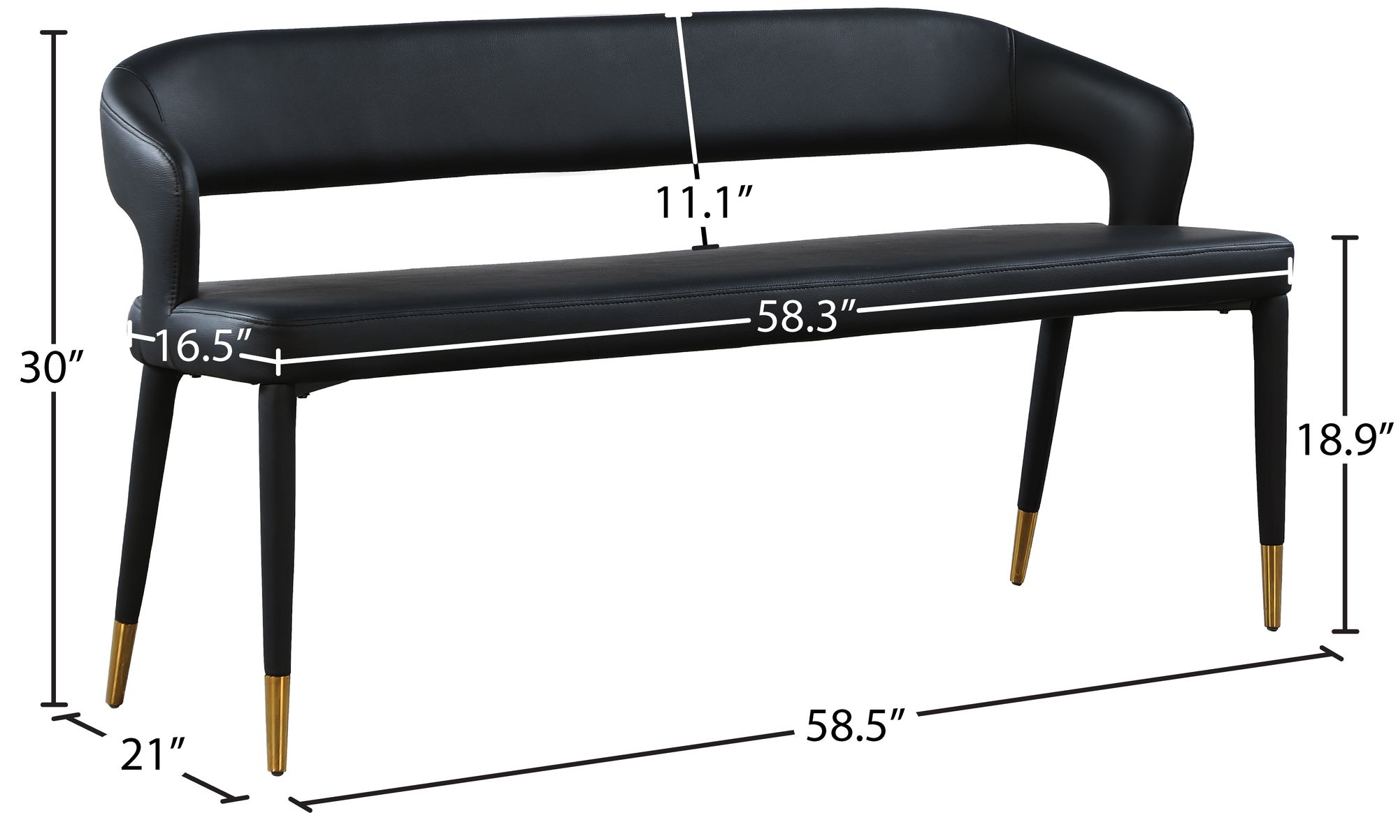 Destiny Faux Leather Bench