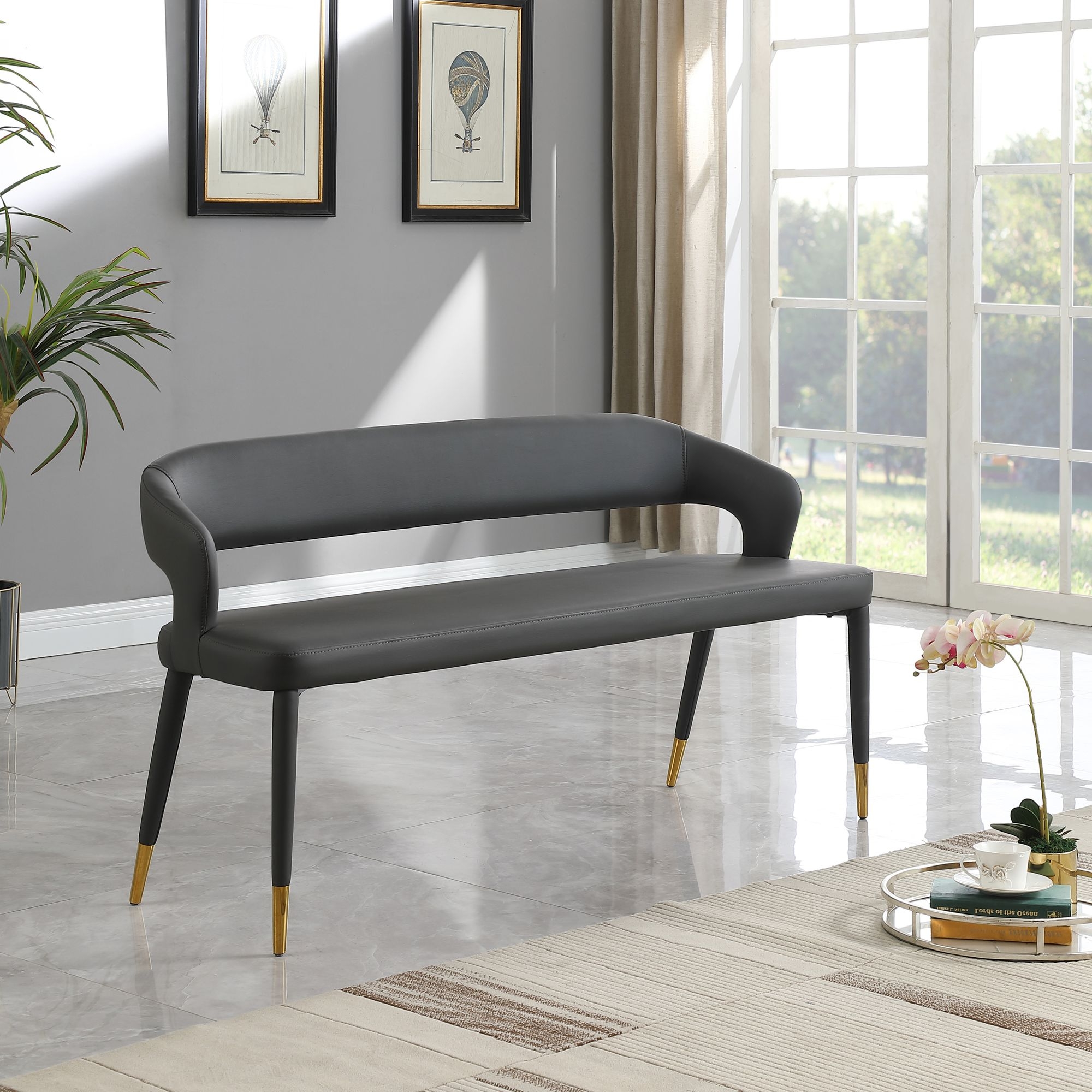 Destiny Faux Leather Bench
