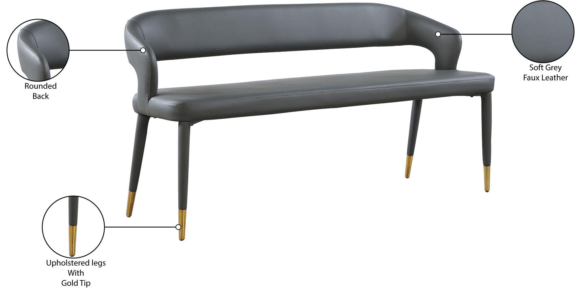 Destiny Faux Leather Bench