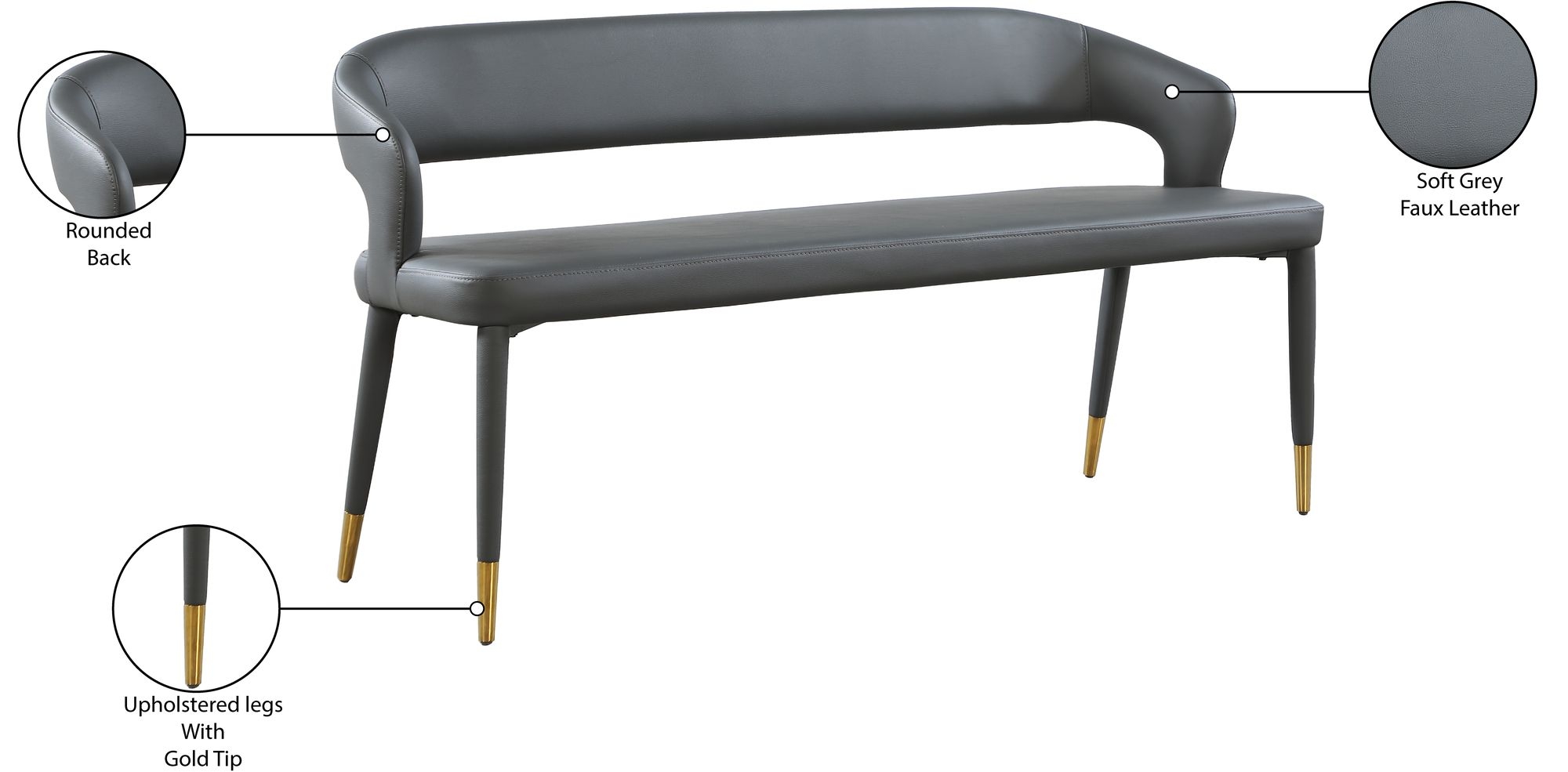 Destiny Faux Leather Bench