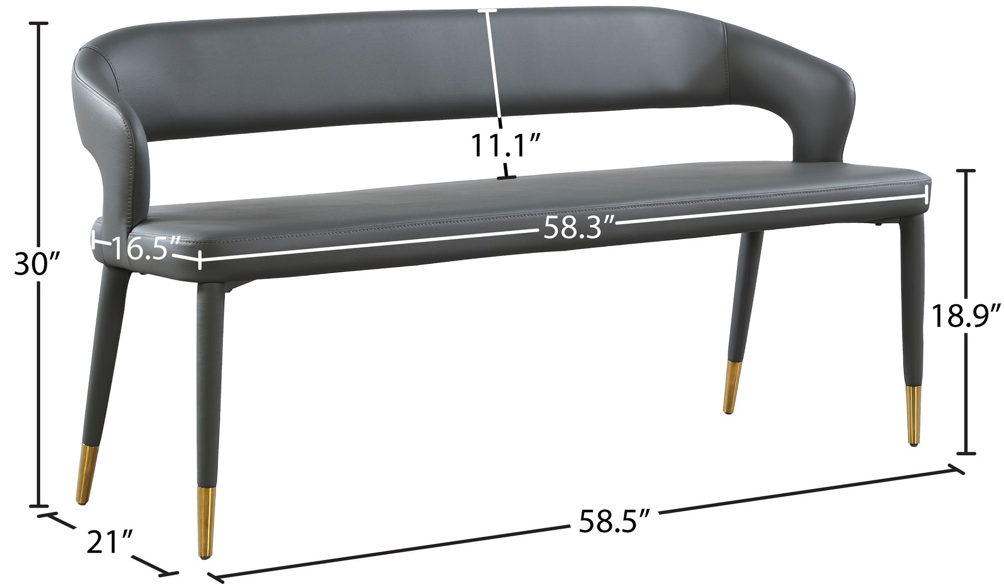Destiny Faux Leather Bench