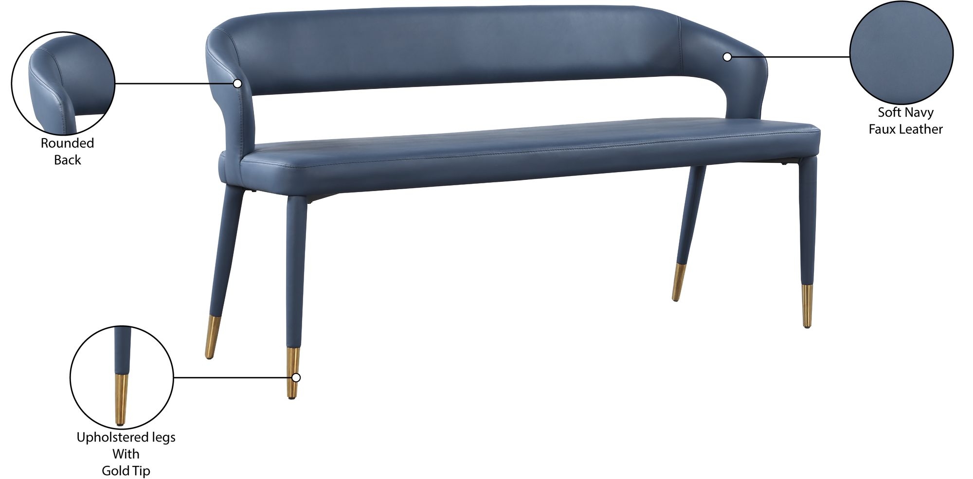 Destiny Faux Leather Bench