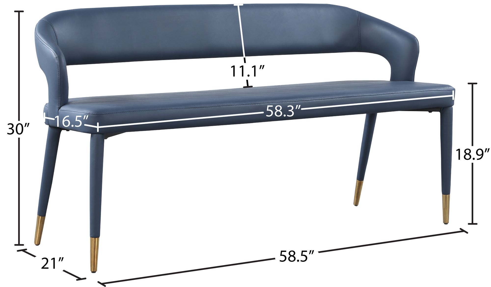 Destiny Faux Leather Bench
