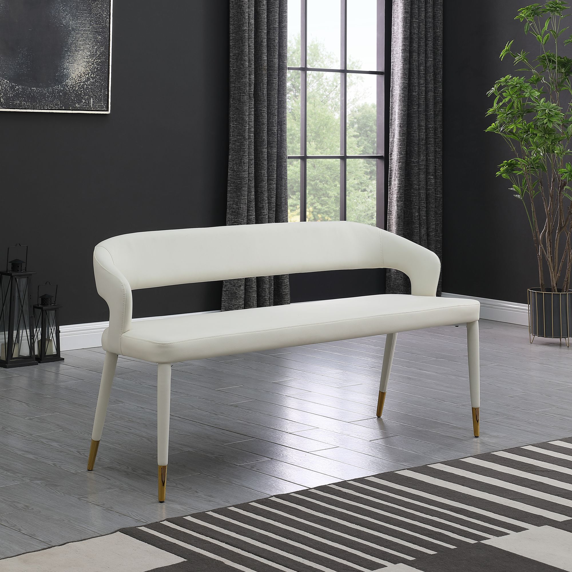 Destiny Faux Leather Bench