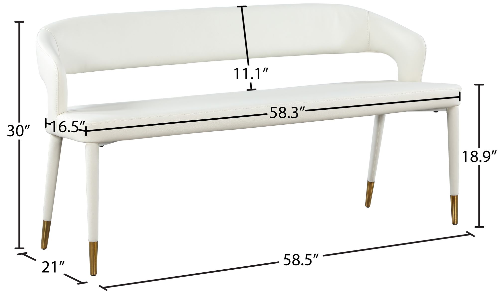 Destiny Faux Leather Bench