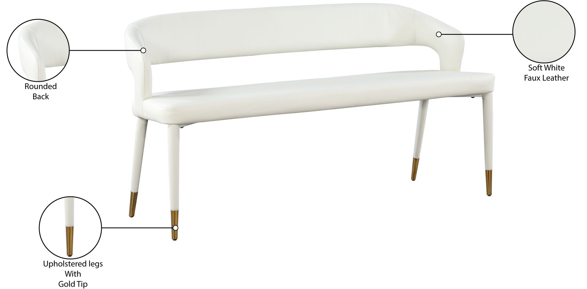 Destiny Faux Leather Bench