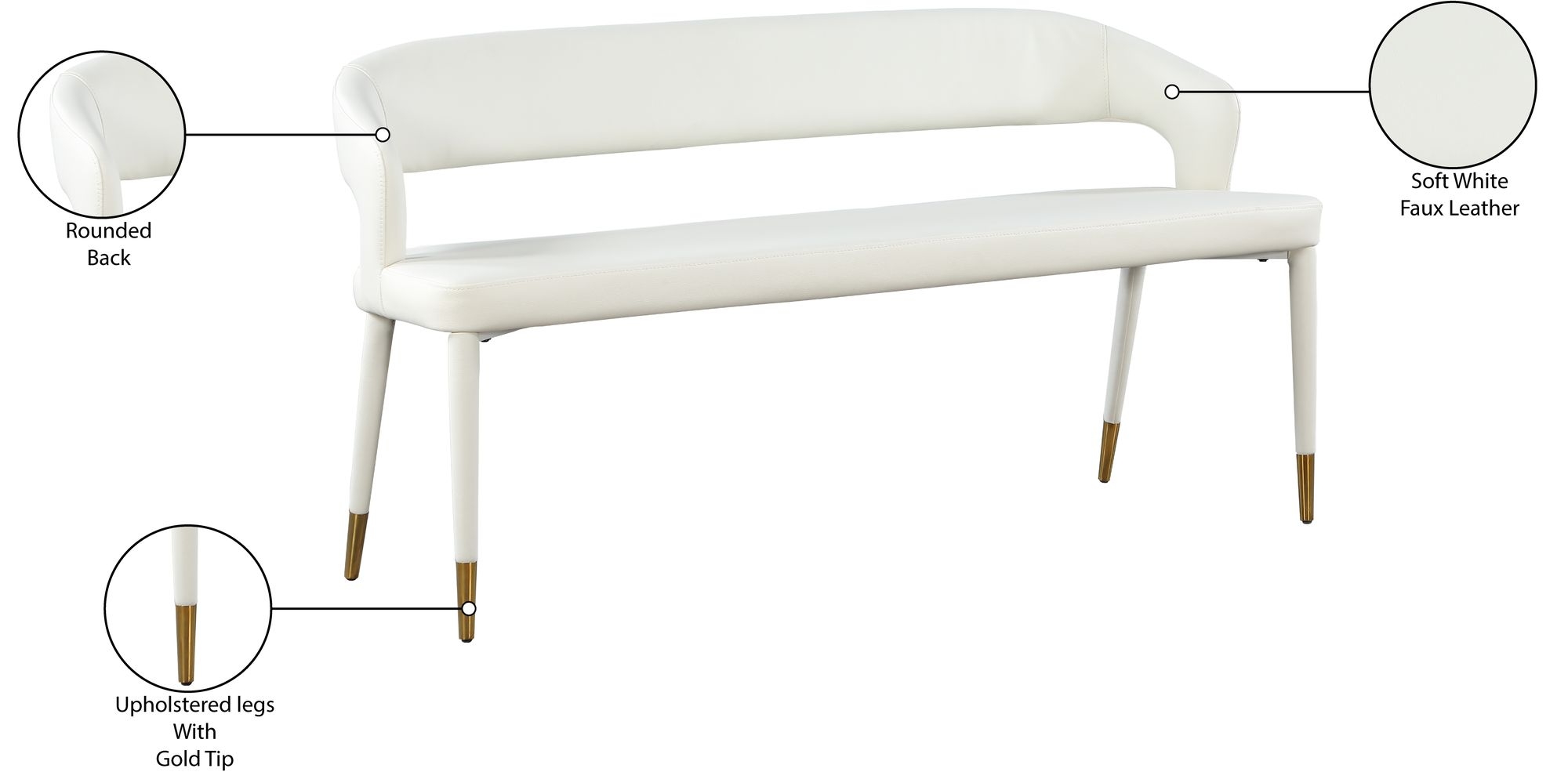 Destiny Faux Leather Bench