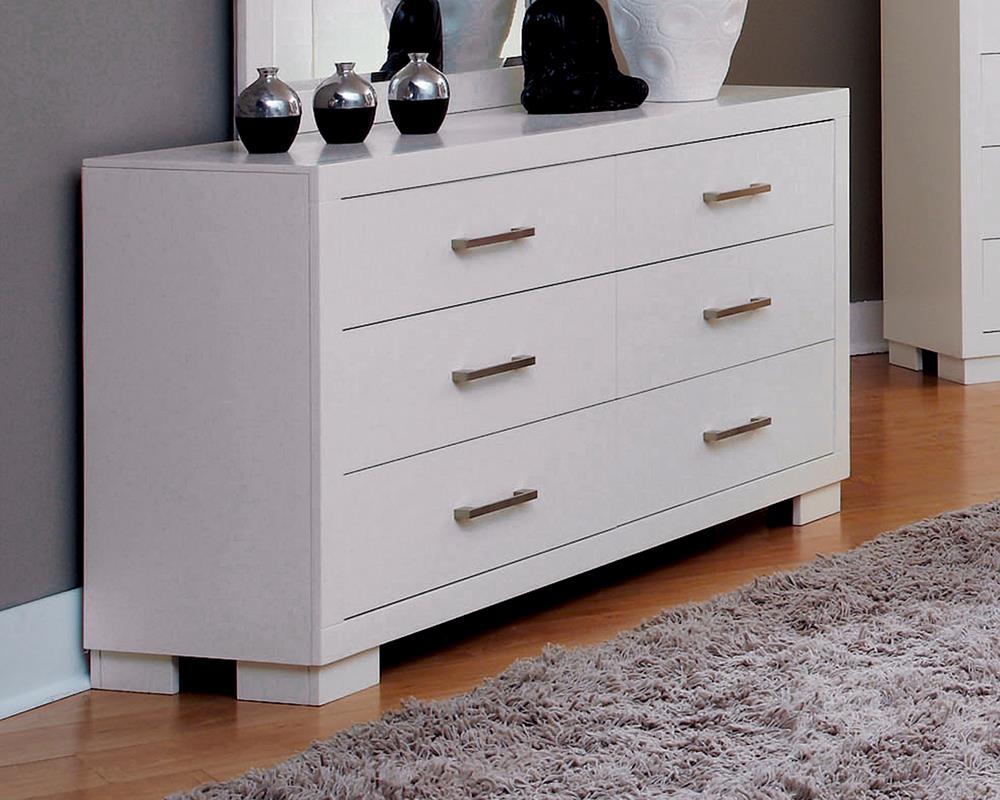 Jessica Wood Double Dresser w/6 Drawers