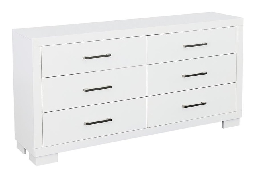 Jessica Wood Double Dresser w/6 Drawers