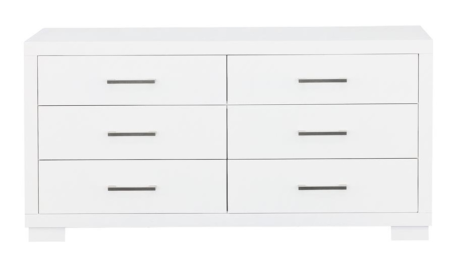 Jessica Wood Double Dresser w/6 Drawers