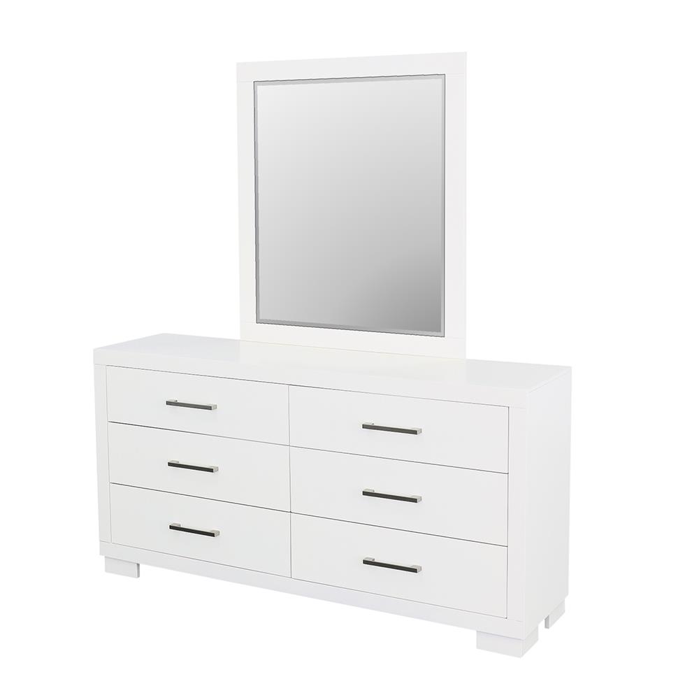 Jessica Rectangular Mirror White
