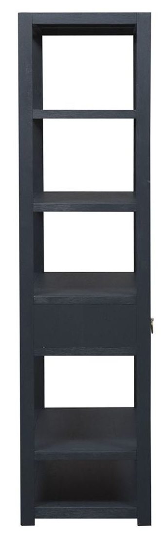 East End MDF & Wood Veneer Accent Bookcase w/6 Shelf & Drawer
