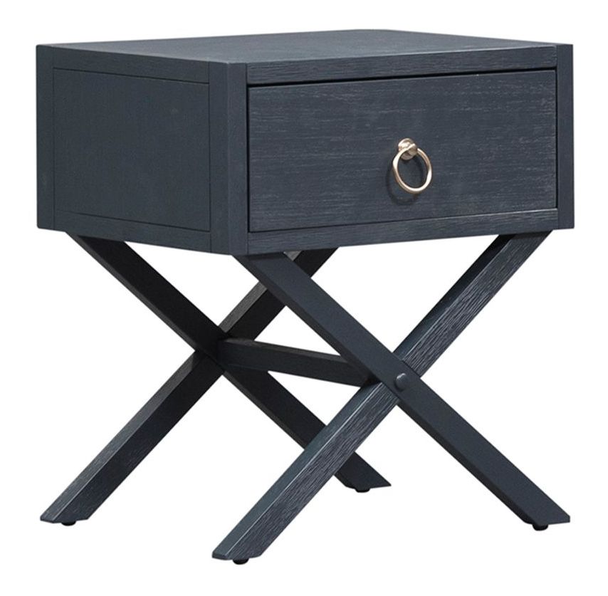1-Drawer Accent Table | East End X-Base Side Table