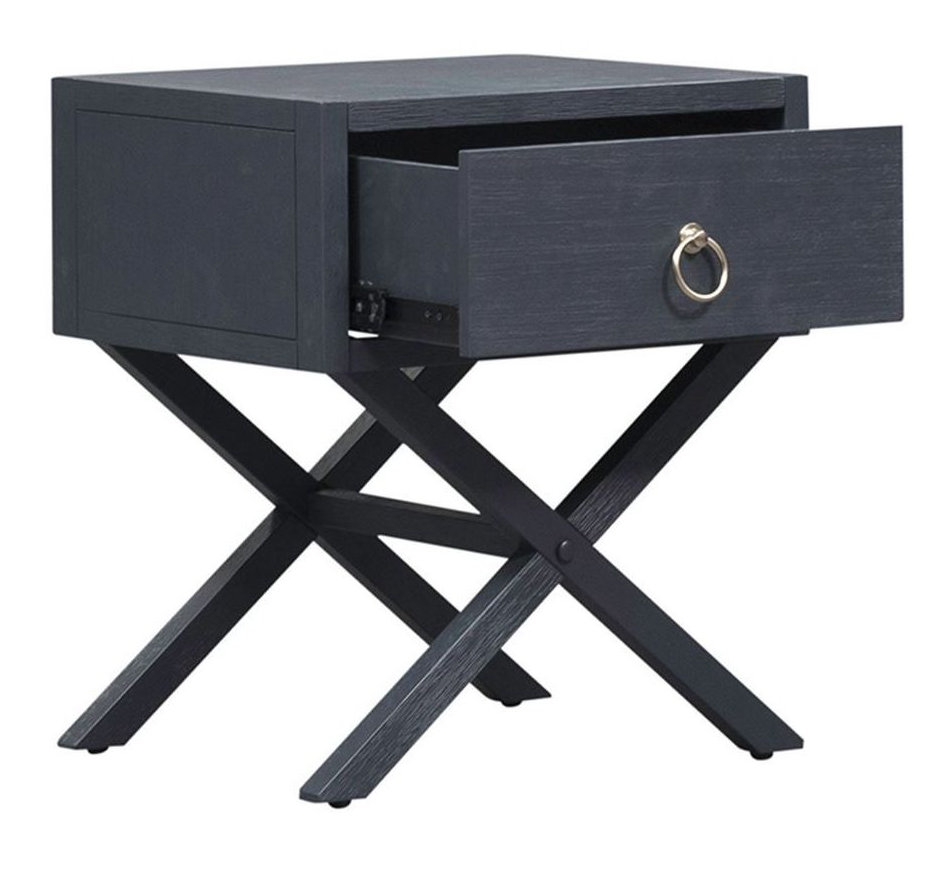 1-Drawer Accent Table | East End X-Base Side Table
