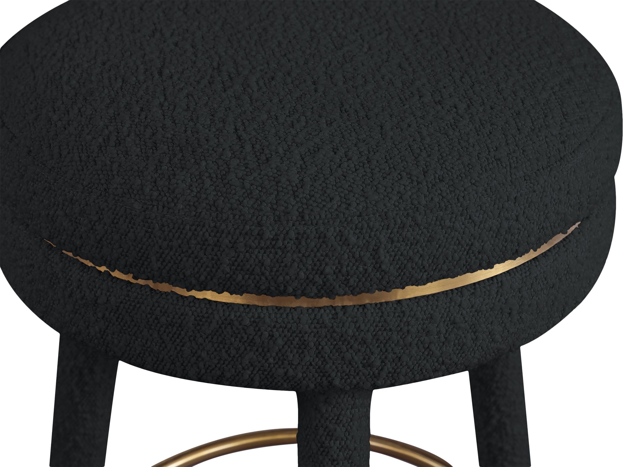 Coral Boucle Fabric Swivel Bar Stool