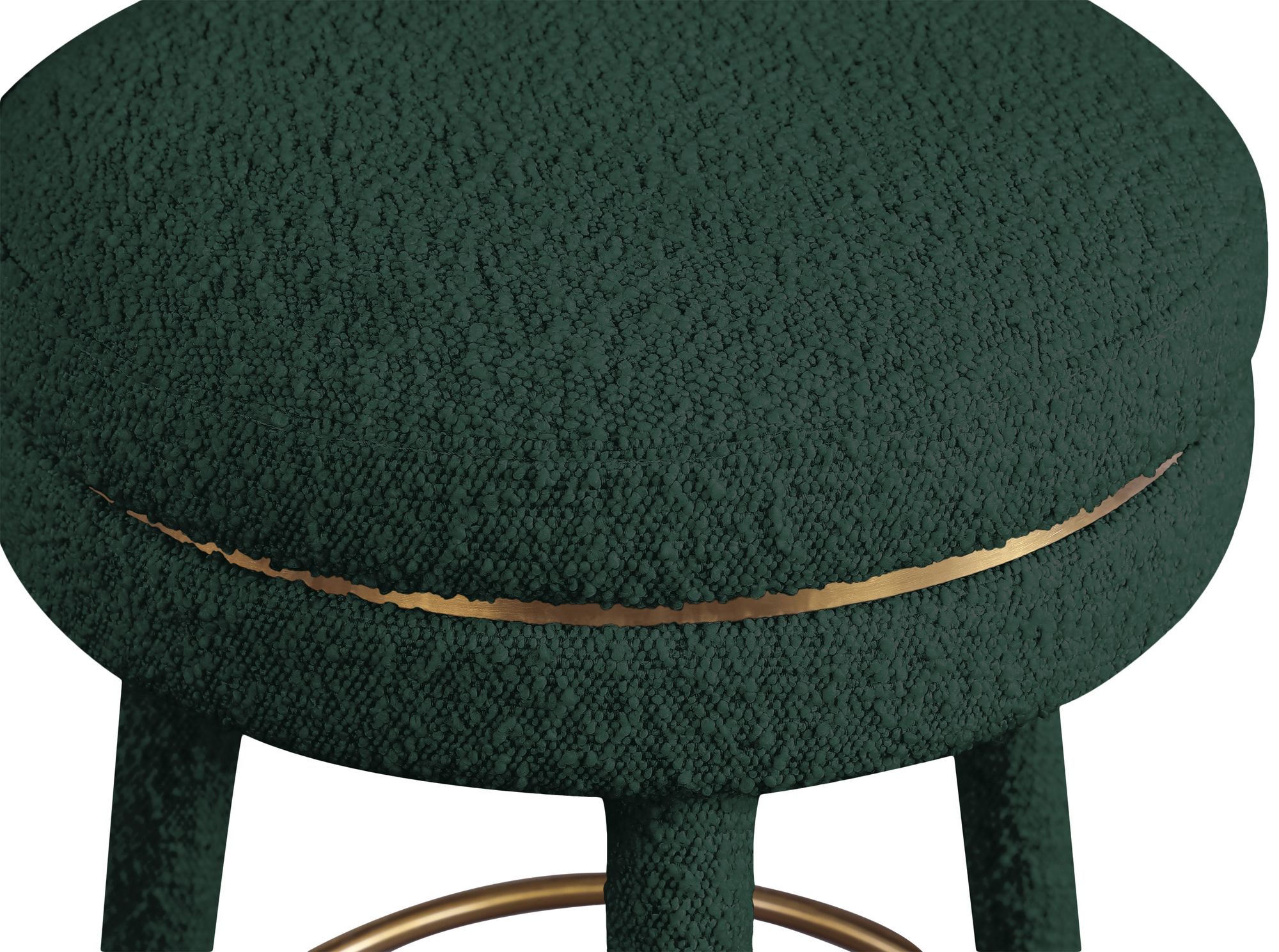 Coral Boucle Fabric Swivel Bar Stool