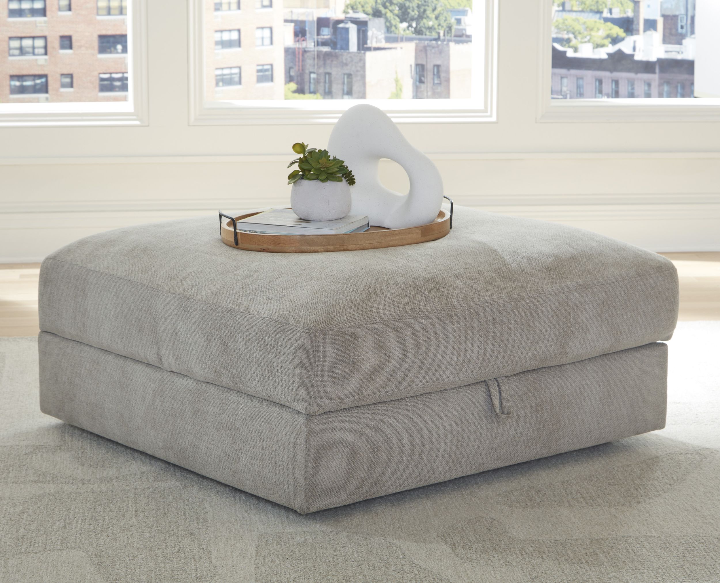 Aslan Court Fabric Storage Ottoman