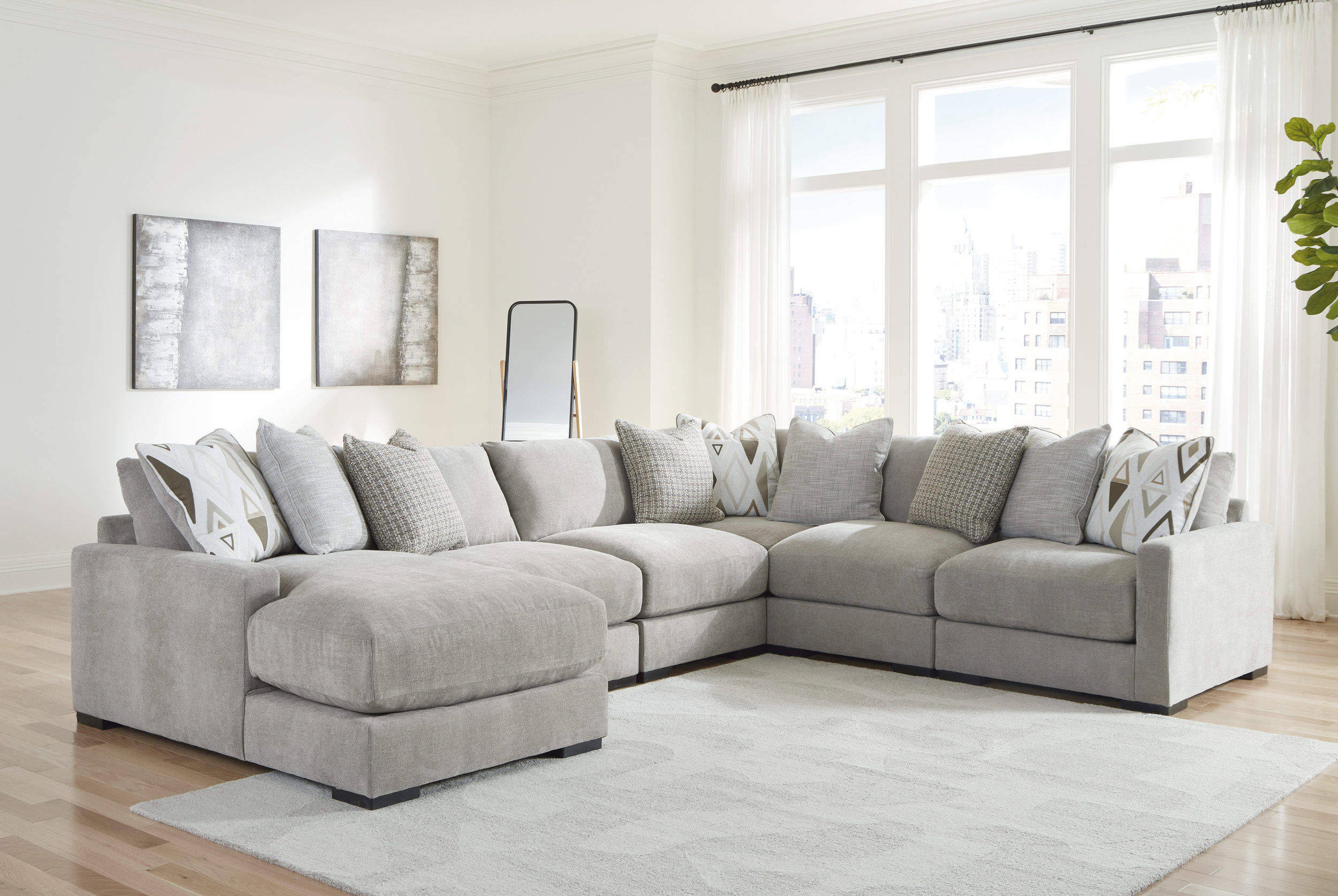 Aslan Court Pebble 6-Piece Modular Sectional