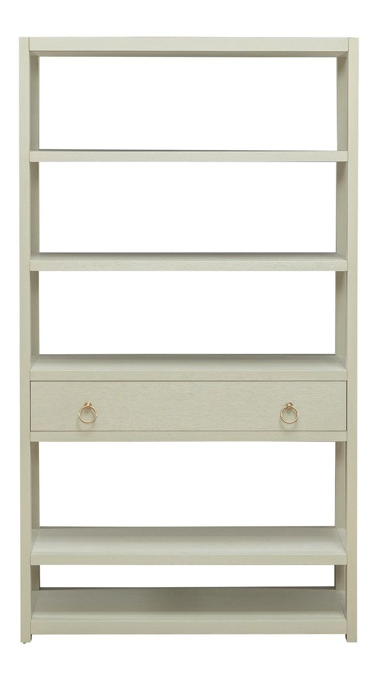 East End MDF & Wood Veneer Accent Bookcase w/6 Shelf & Drawer