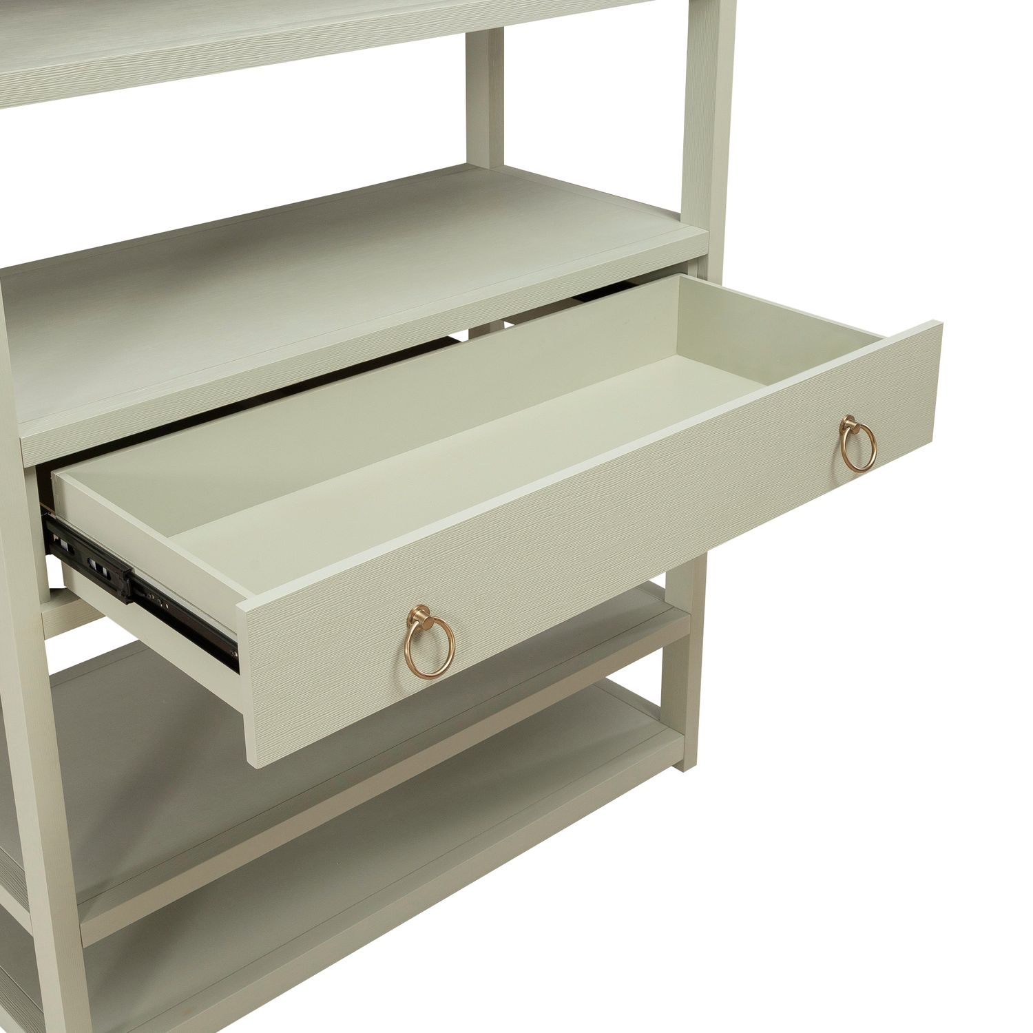 East End MDF & Wood Veneer Accent Bookcase w/6 Shelf & Drawer