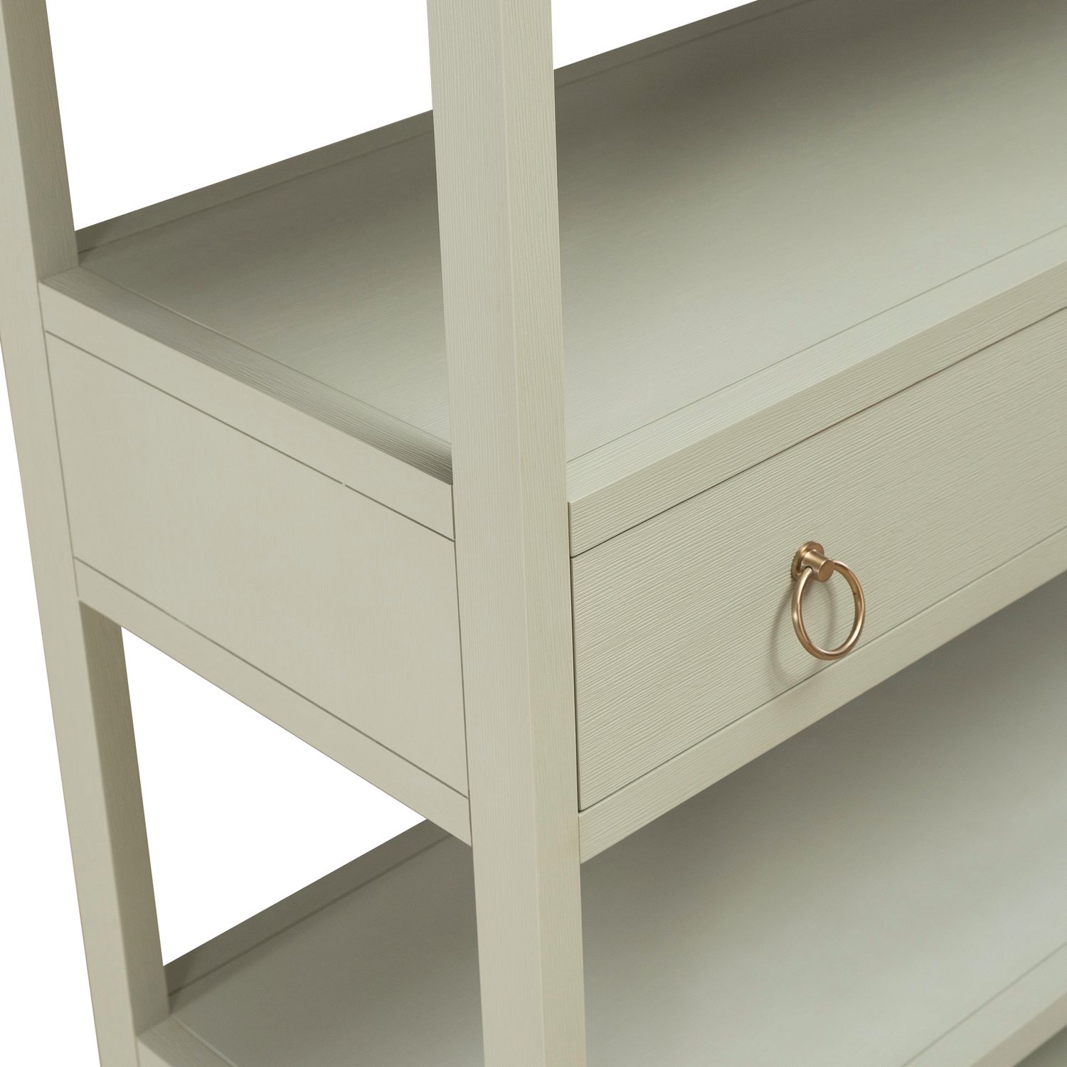 East End MDF & Wood Veneer Accent Bookcase w/6 Shelf & Drawer