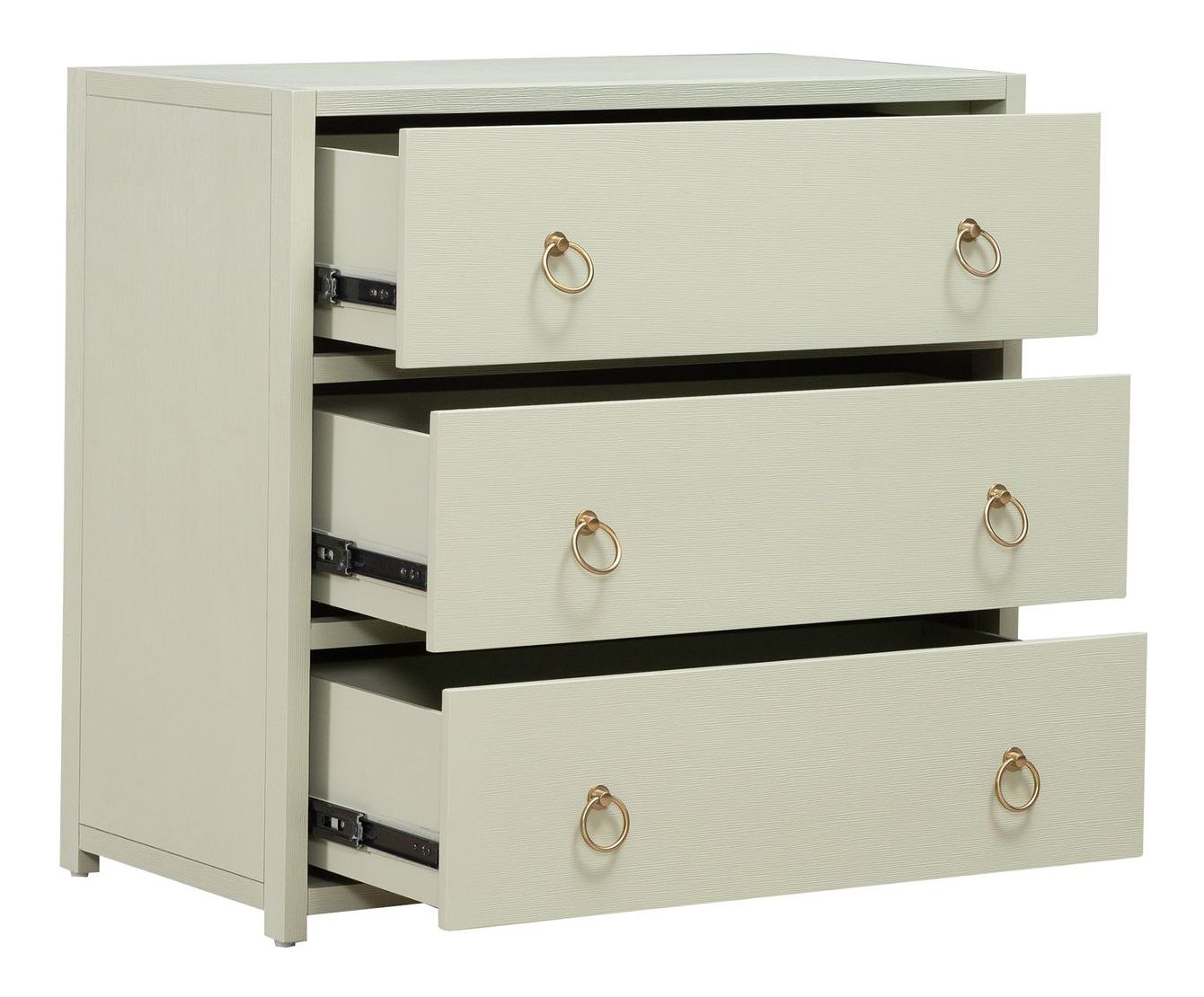 East End MDF & Wood Veneer Accent Cabinet w/3 Drawers