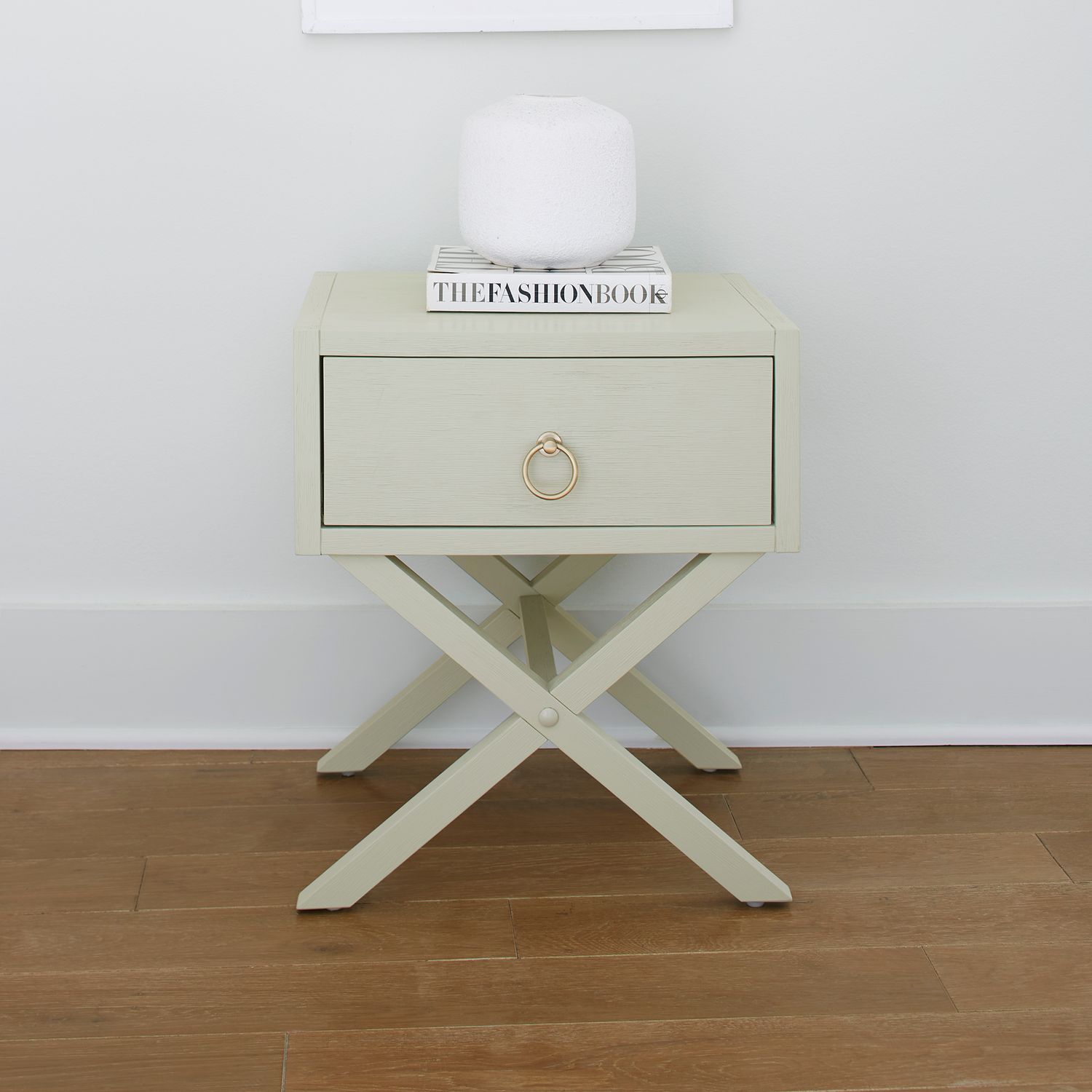 East End Rectangular MDF & Wood Veneer Accent Table w/Drawer