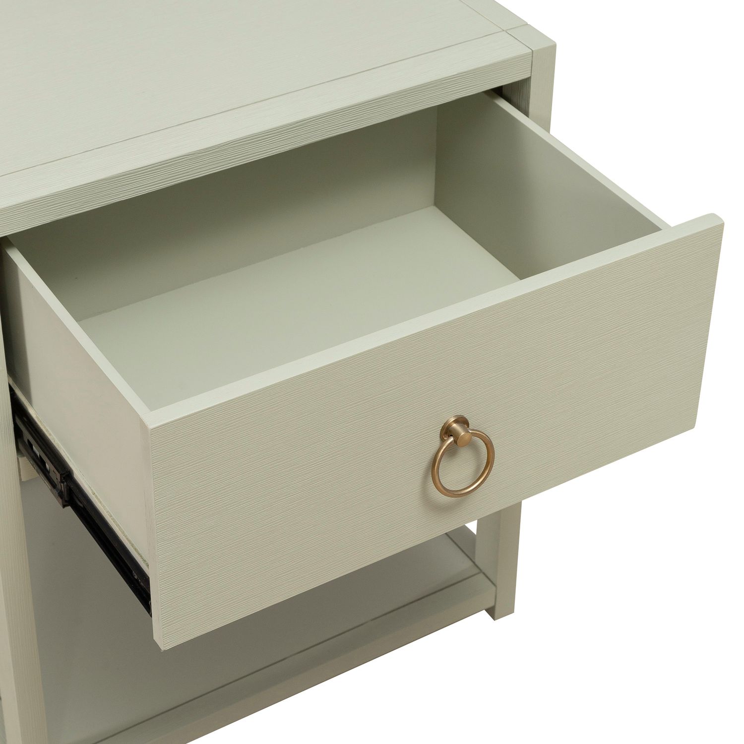 Green Accent Table with Drawer | East End Side Table