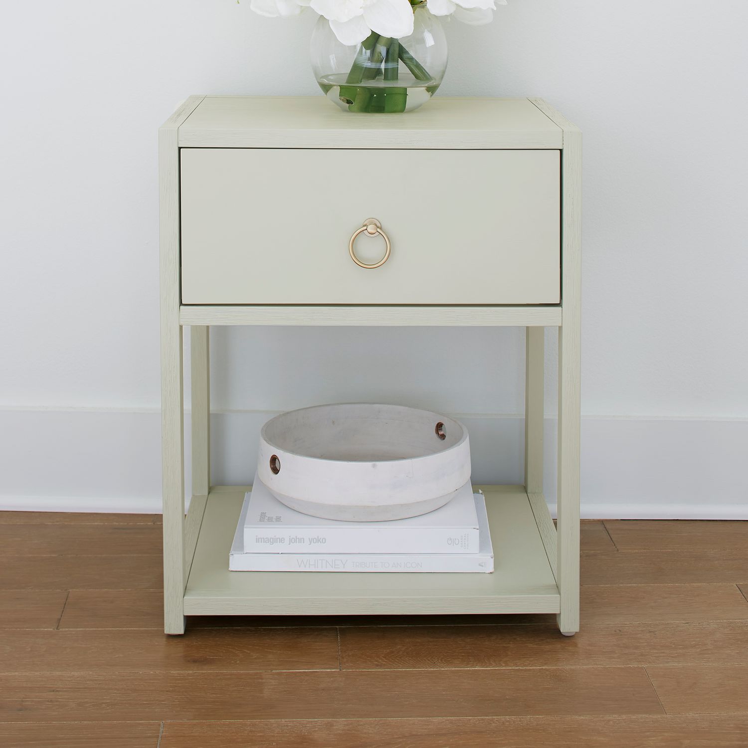 Green Accent Table with Drawer | East End Side Table