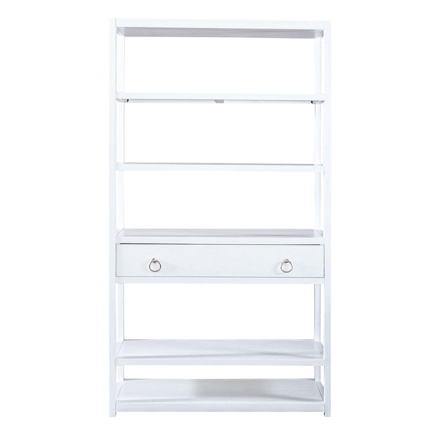 East End MDF & Wood Veneer Accent Bookcase w/6 Shelf & Drawer