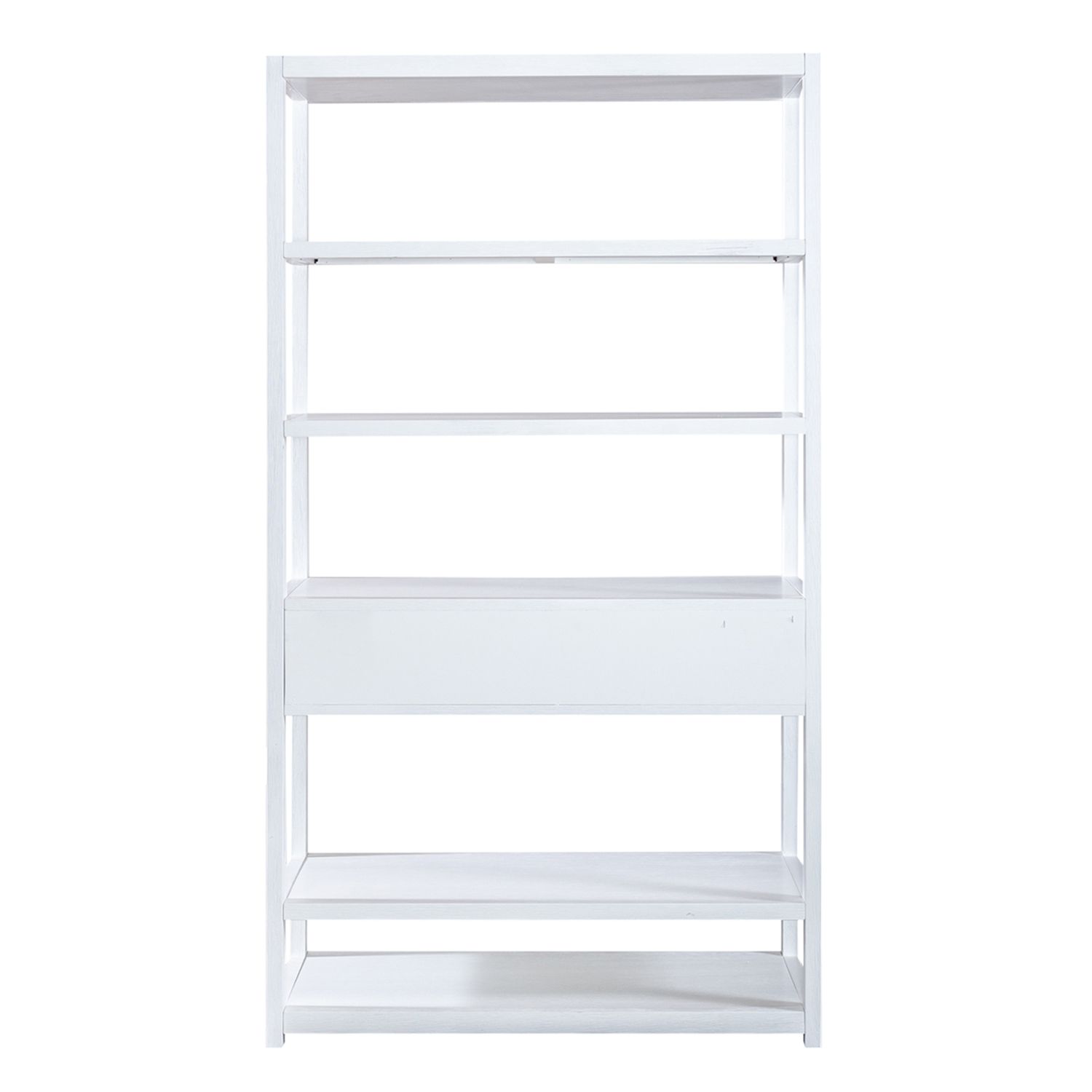 East End MDF & Wood Veneer Accent Bookcase w/6 Shelf & Drawer