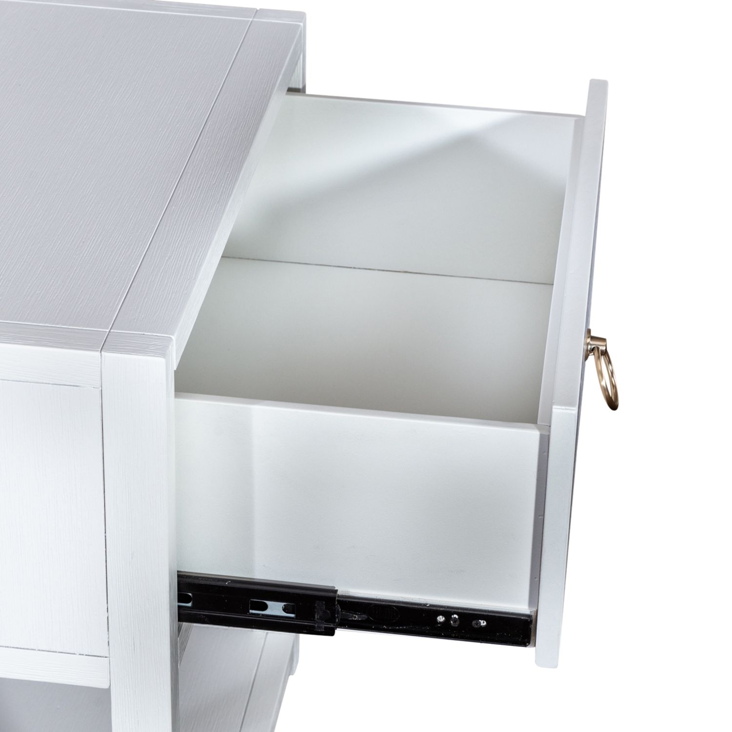 East End Rectangular MDF & Wood Veneer Accent Table w/Shelf & Drawer