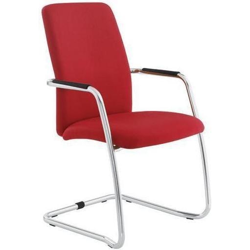 Gama Visitor Armchair, Upholstered Seat & High Back, Cantilever Frame