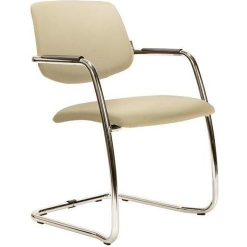 Gama Set of Visitor Armchairs, Upholstered Seat & Back, Cantilever Frame