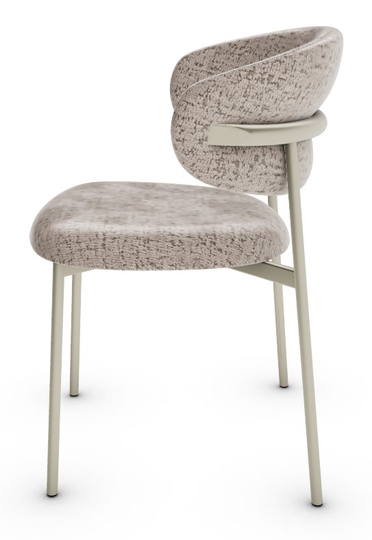 Oleandro Aspen Fabric/Metal Dining Chair