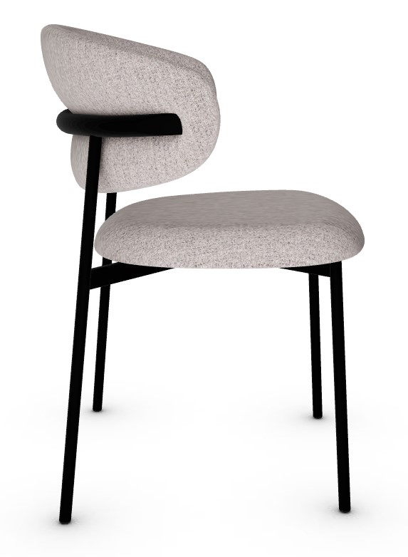 Oleandro Boucle Fabric/Metal Dining Chair