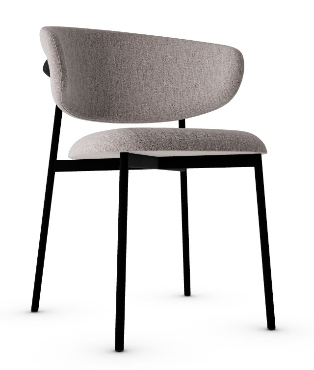 Oleandro Boucle Fabric/Metal Dining Chair
