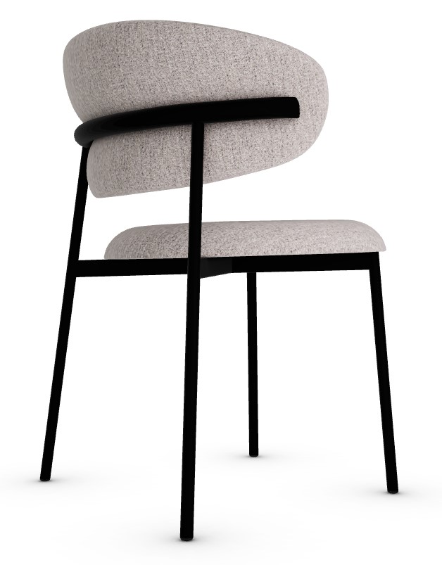 Oleandro Boucle Fabric/Metal Dining Chair