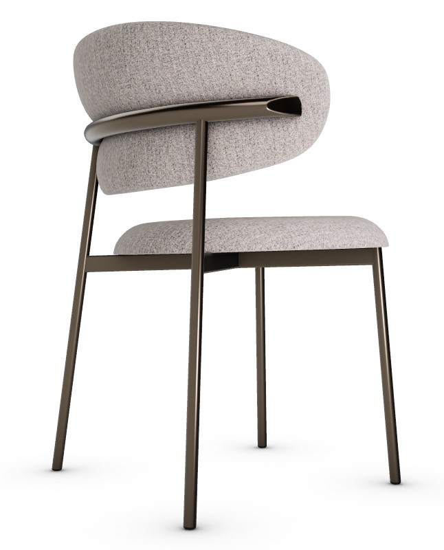 Oleandro Boucle Fabric/Metal Dining Chair