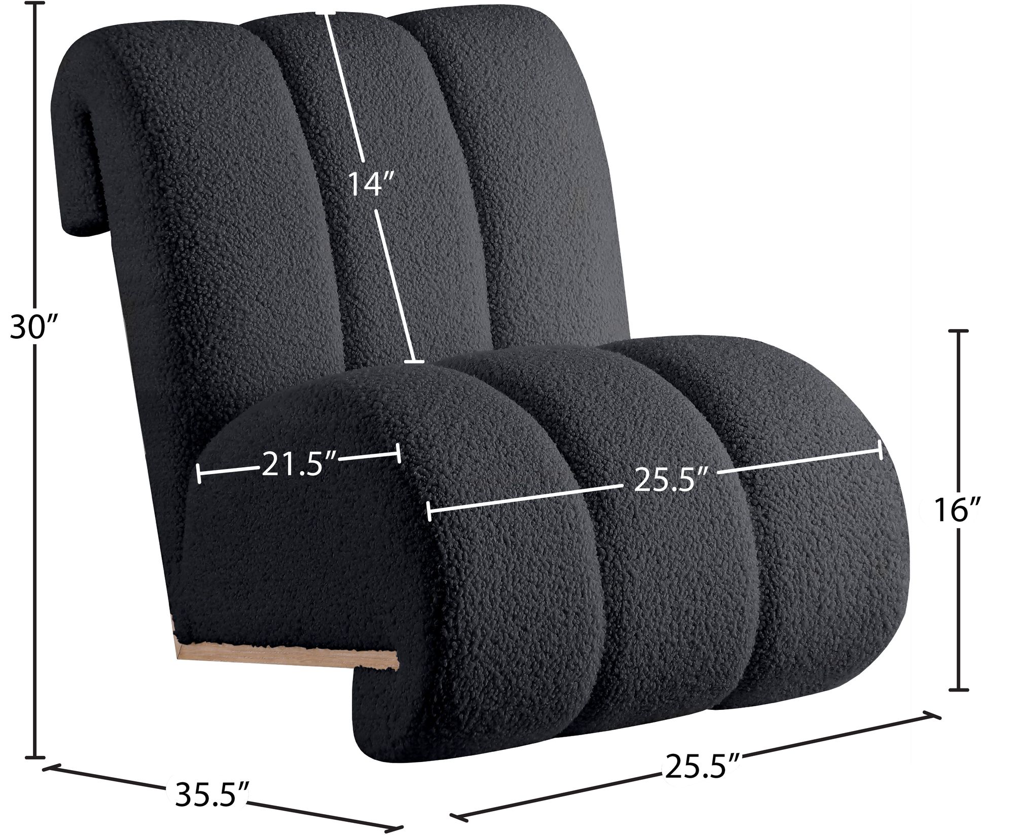 Swoon Faux Sheepskin Accent Chair