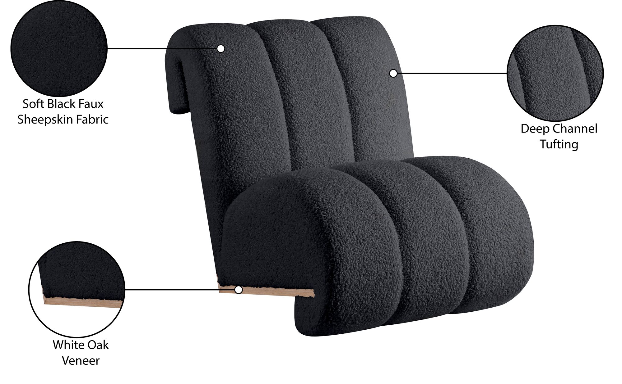 Swoon Faux Sheepskin Accent Chair