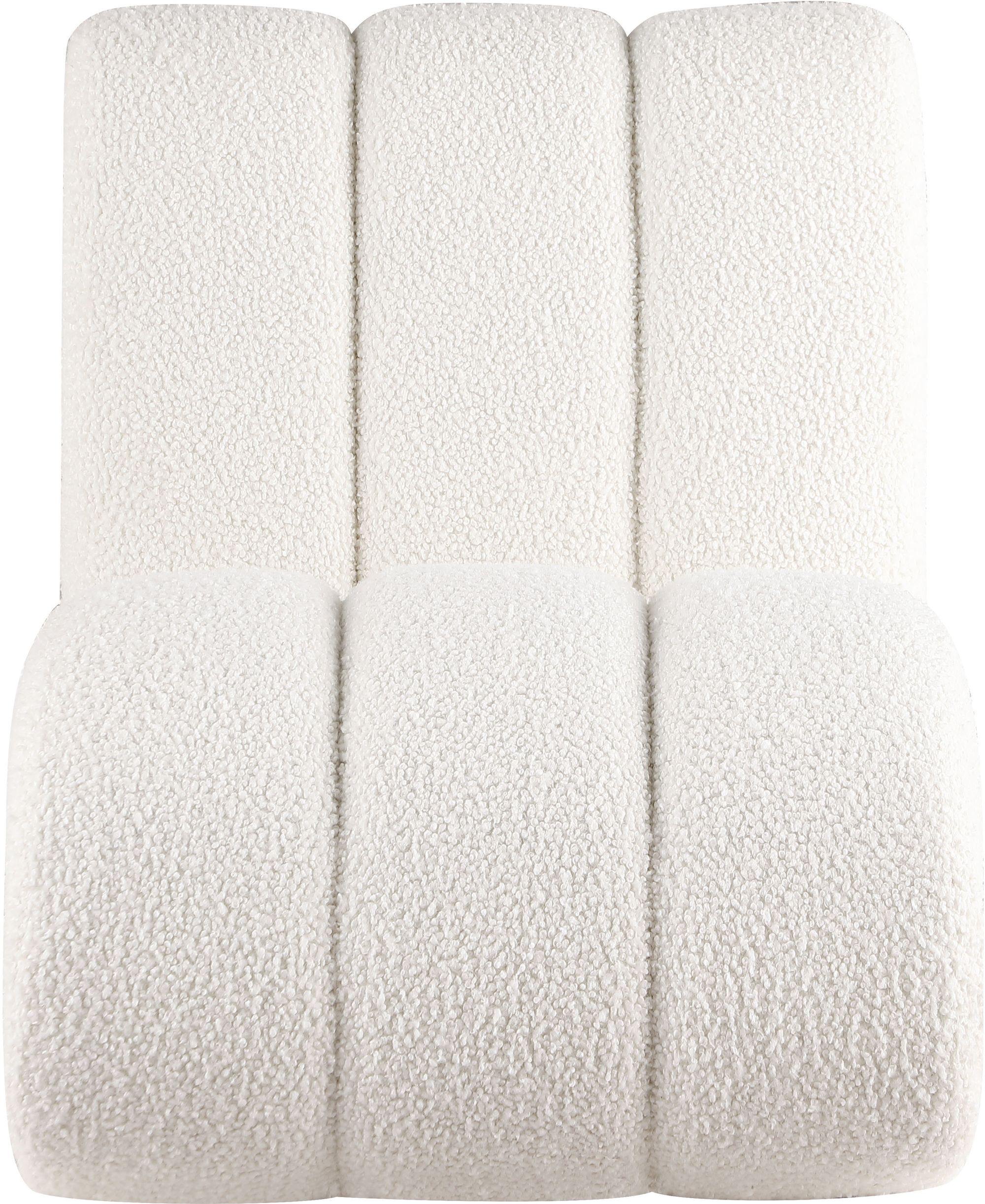Swoon Faux Sheepskin Accent Chair with White Oak Veneer Base