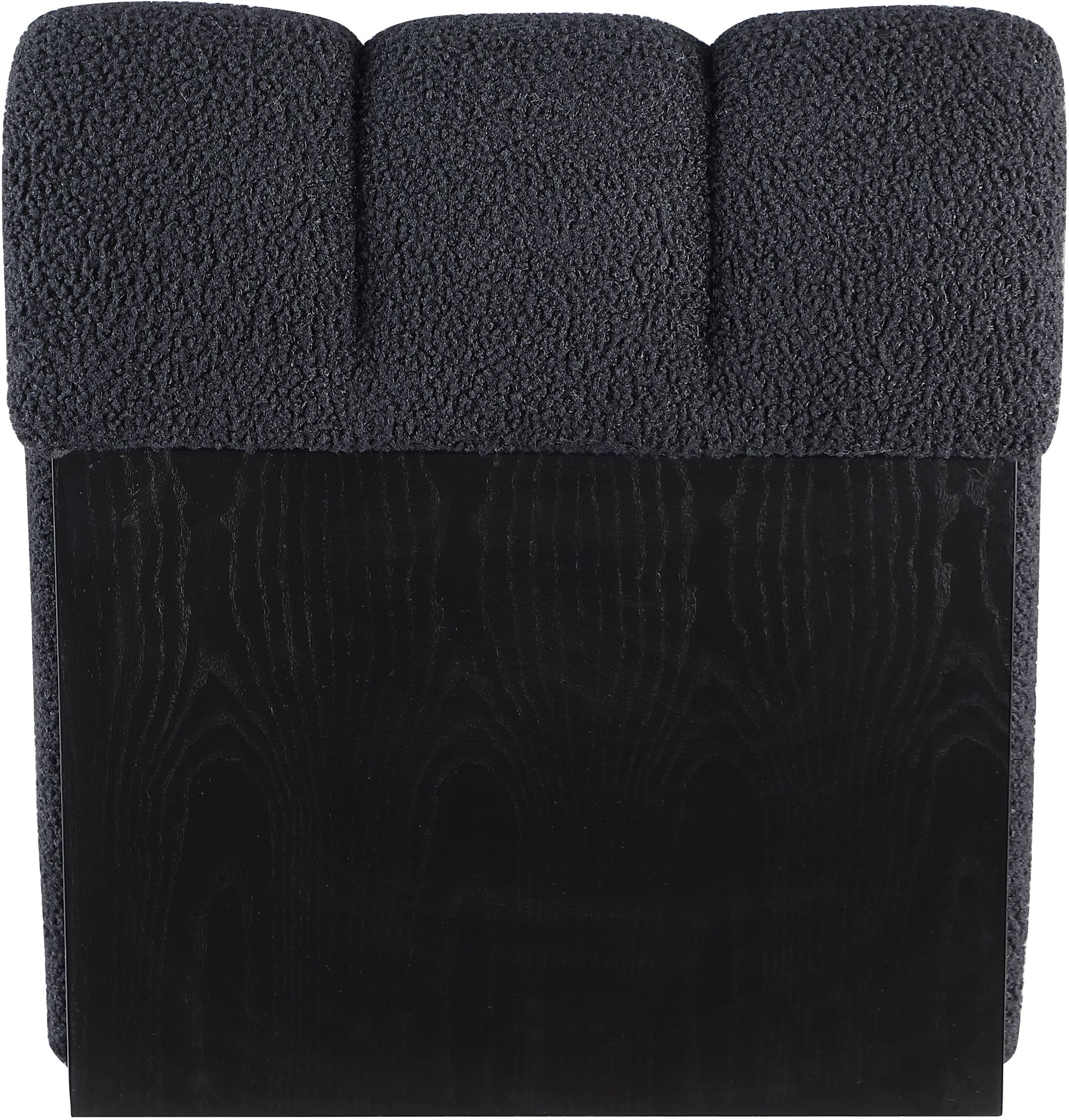 Swoon Faux Sheepskin Accent Chair with Black Oak Veneer Base