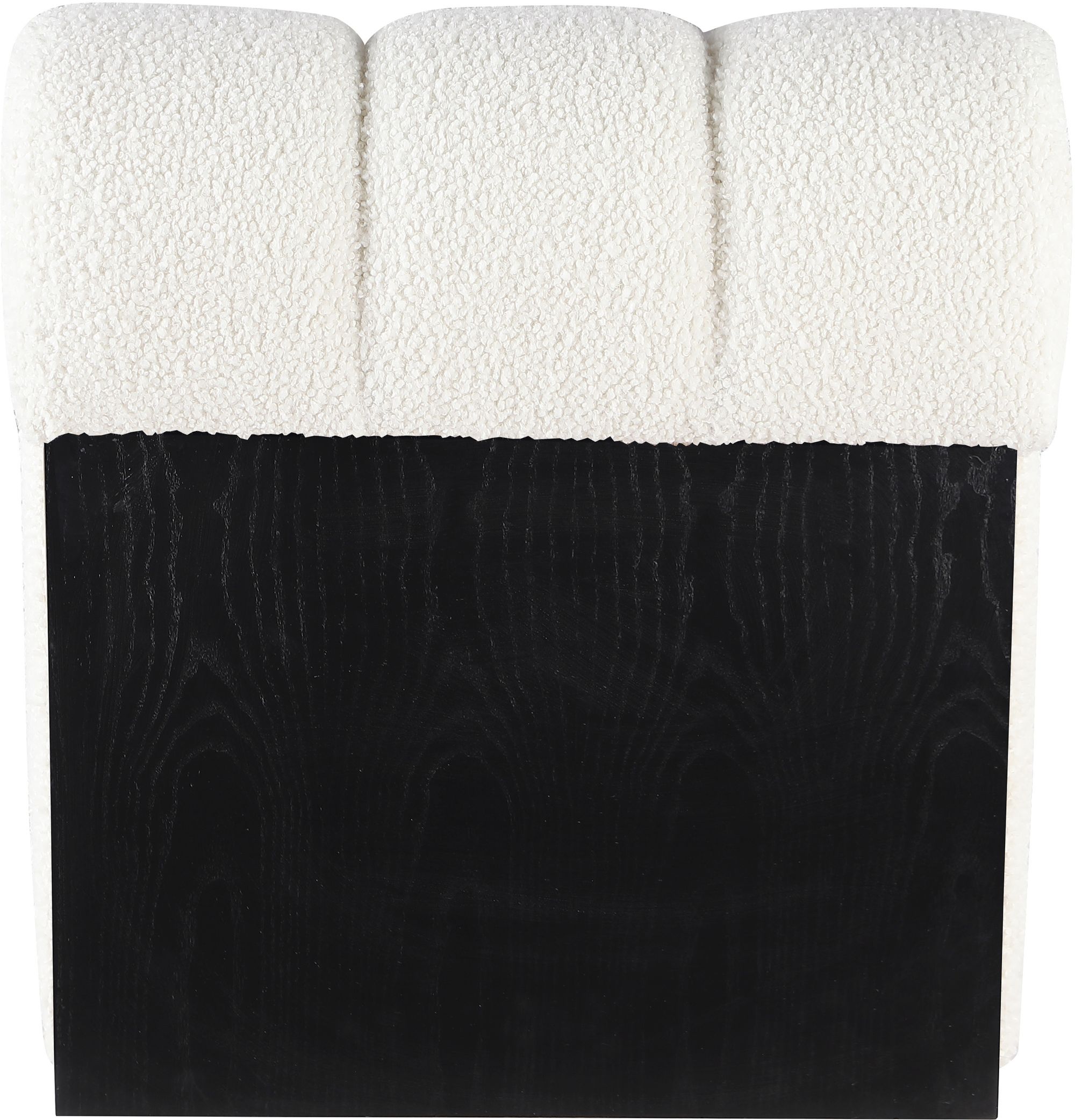 Swoon Faux Sheepskin Accent Chair with Black Oak Veneer Base