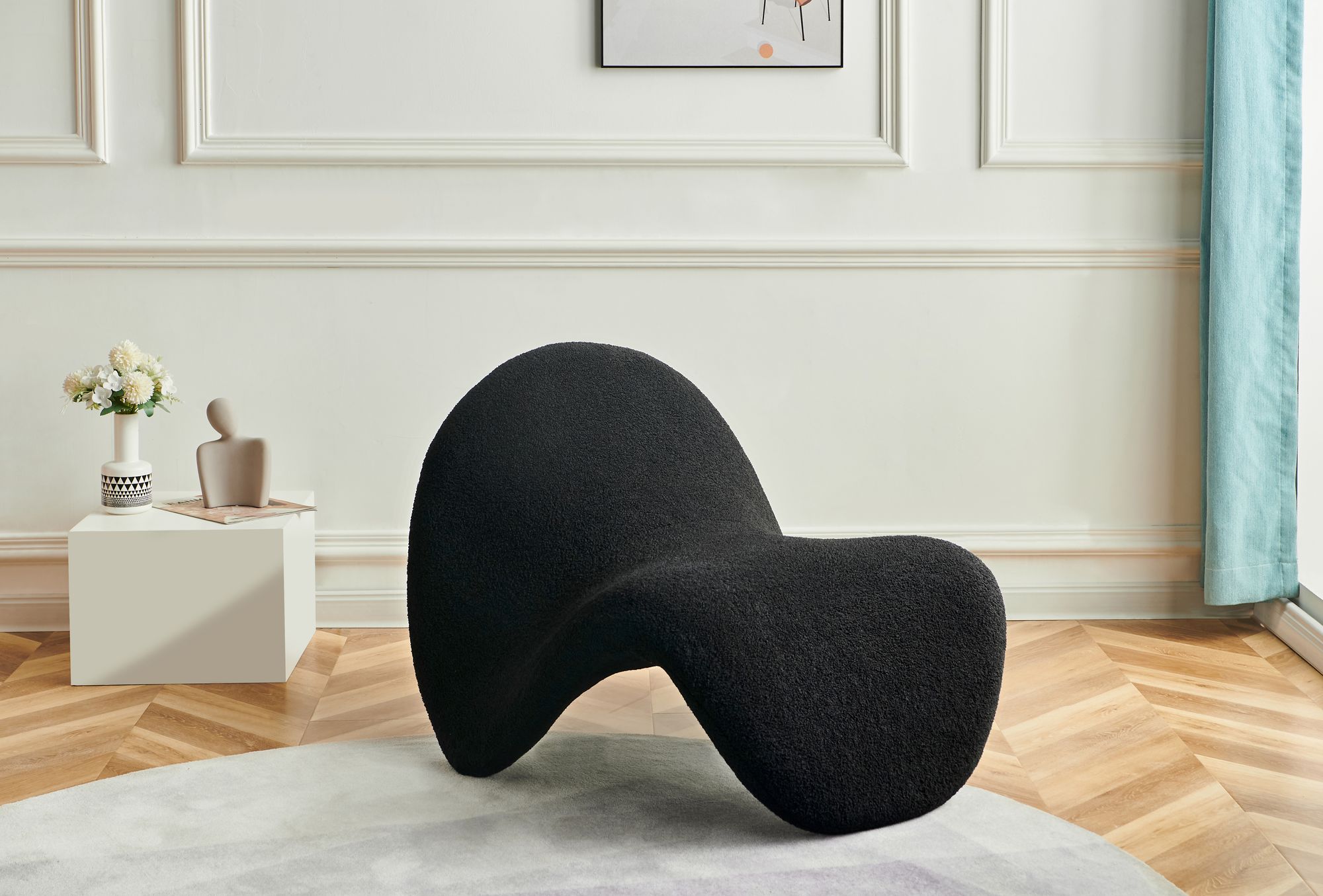 Theodore Faux Sherling Accent Chair