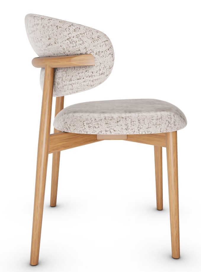 Oleandro Aspen Fabric/Wood Dining Chair