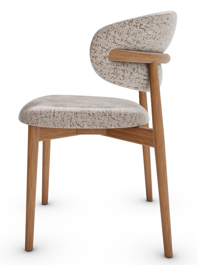 Oleandro Aspen Fabric/Wood Dining Chair